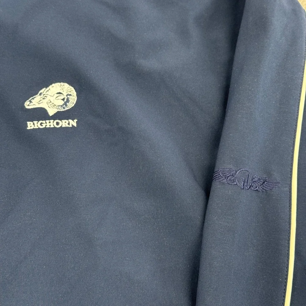Straight Down Performance Mens XL 1/4 Zip Pullover‎ Navy Blue Bighorn Golf Club